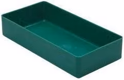 Caja de almacenaje semiabierta FP de plástico en color verde, An/P/Al: 19,8 x 9,9 x 4,0 cm