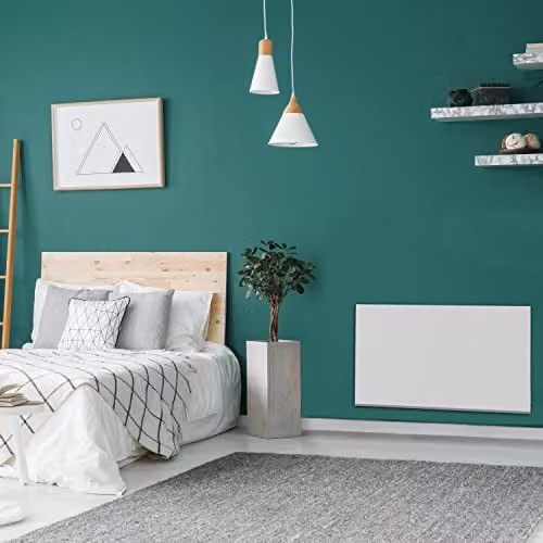Radiador eléctrico de inercia cerámica Kalia 1500W blanco An/P/Al: 80 x 80 x 15 cm