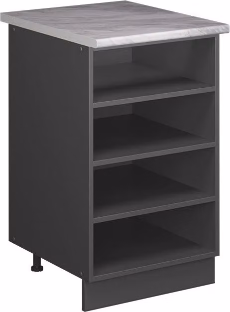 Estante de cocina Vicco Fame-Line en color antracita con acabado de mármol, An: 50 cm, Al: 60 cm, P: 26 cm