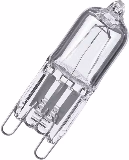 Bombilla halógena Osram Halopin Eco G9 de 33W, 230V, luz blanca cálida y transparente