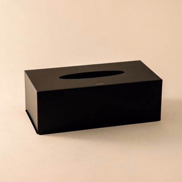Dispensador de pañuelos Cosmic Architect S+ de acero inoxidable color negro para pared o encimera