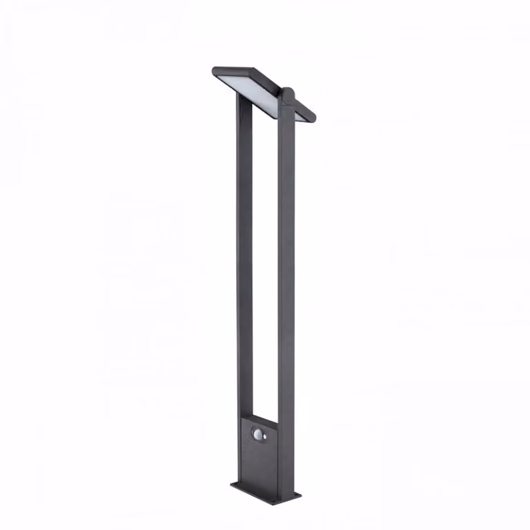 Foco solar LED Beneito & Faure negro para jardín con sensor de movimiento y crepuscular, 1.6W, 4000K, IP54