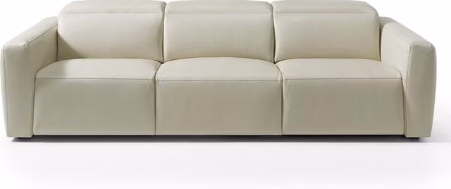 Sofá de piel Trento de 3 plazas El Corte Inglés en color beige