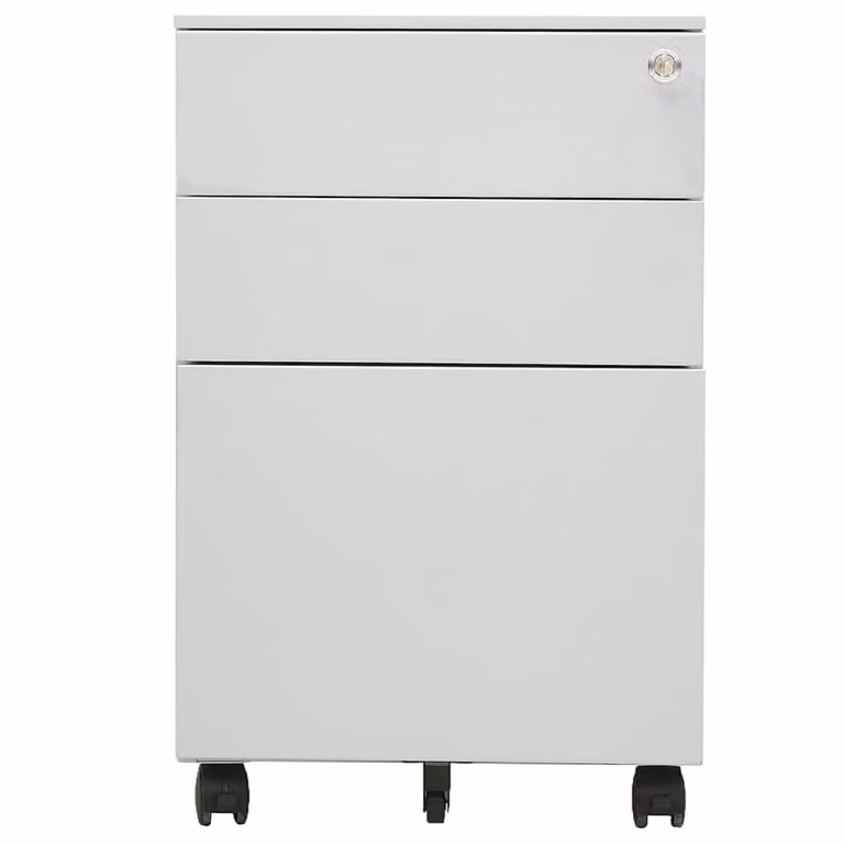 Armario archivador de metal vidaXL en gris mate con cerradura para oficina o casa, An/P/Al: 39 x 45 x 60 cm