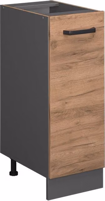 Armario de base Vicco para cocina con puertas batientes en colores antracita, marrón o negro, An: 30 cm, Al: 46 cm, P: 81,6 cm