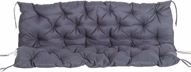 Set de cojines para banco de jardín NORTHIX de algodón y poliéster, color gris, An/P/Al: 150 x 98 x 8 cm