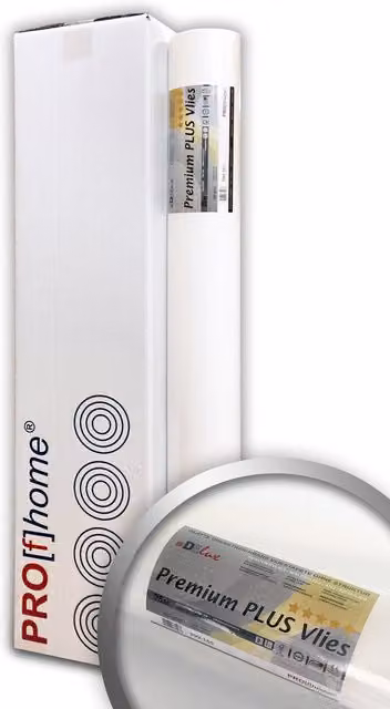 E-delux Revestimiento Mural No Tejido Premiumvlies Plus 399-165-4 Blanco para Reformas, Pack de 4 Rollos (100 m2)