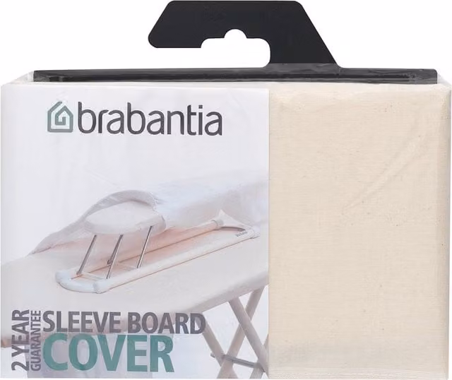 Funda para plancha de mangas Brabantia en color blanco y beige de algodón