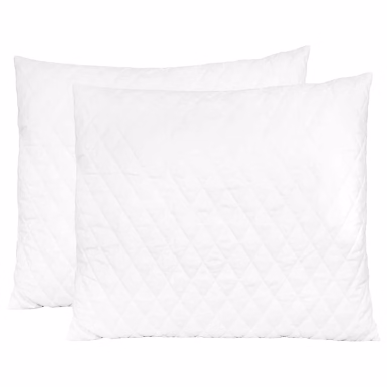 Pack de 2 almohadas de espuma viscoelástica transpirable vidaXL en color blanco, An/P/Al: 80 x 60 x 14 cm