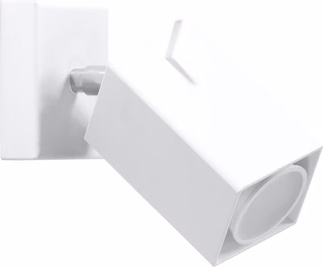 Aplique de pared Sollux Merida en color blanco con foco GU10 ajustable y diseño moderno de metal