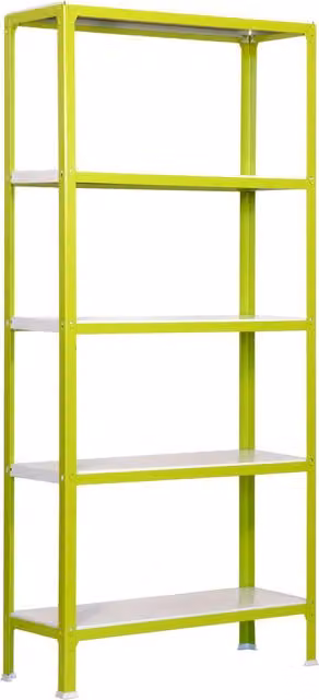 Estantería metálica Simonrack Homeclick color verde y blanco, Al x An x Pr: 180 x 80 x 30 cm