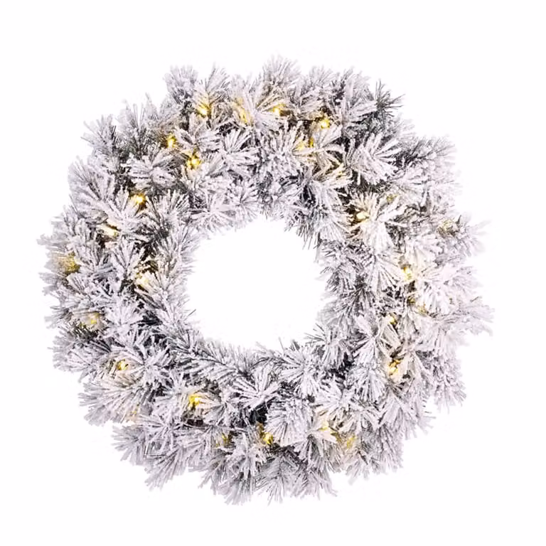 Corona decorativa colgante Dinsmore verde para Navidad, An/P/Al: 60 x 10 x 60 cm
