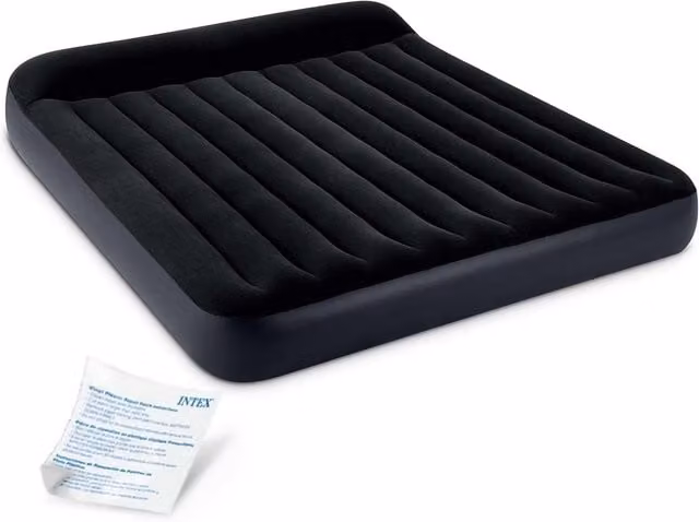 Colchón hinchable Intex color negro para adultos An/P/Al: 203 x 183 x 25 cm