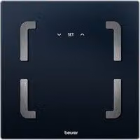Báscula de diagnóstico Beurer BF 880 WIFI en color negro con control por aplicación y superficie de cristal