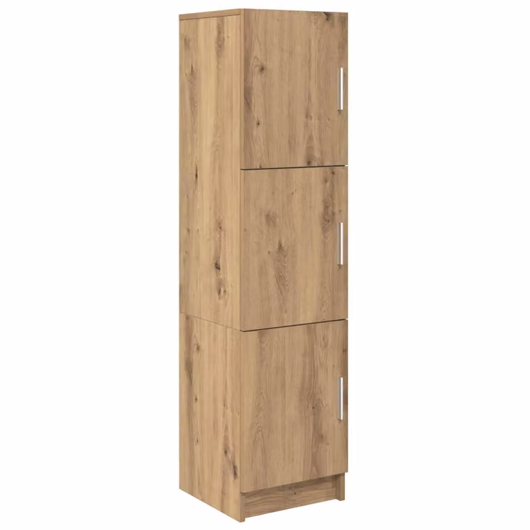 Aparador alto vidaXL en roble artisan color marrón, An/P/Al: 80 x 31,5 x 122,5 cm