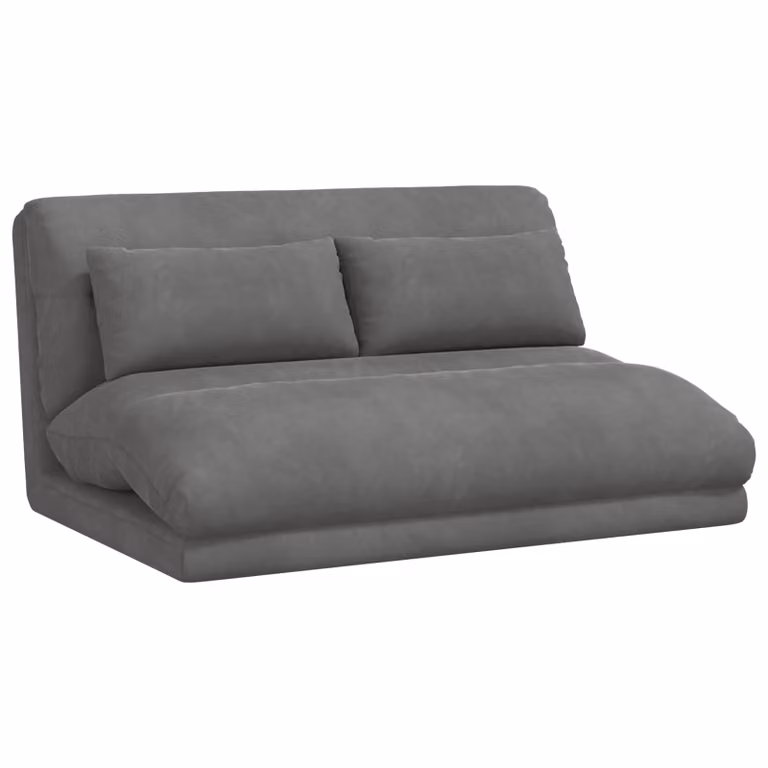 Sillón reclinable ajustable vidaXL en terciopelo gris oscuro con reposabrazos y estructura de metal