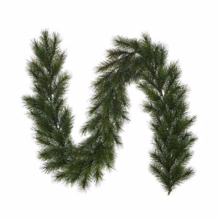 Guirnalda Glendon de Black Box Trees color verde para decoración de Navidad, An/P/Al: 25 x 25 x 270 cm