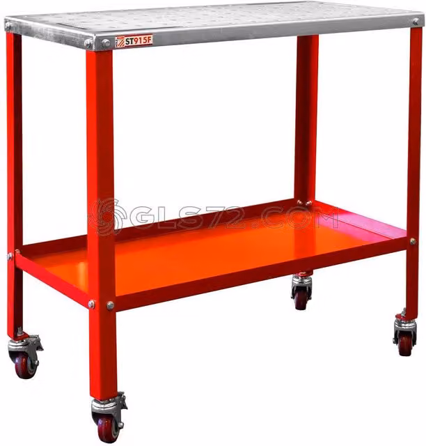 Mesa de soldadura móvil Holzmann St915f con ruedas, color rojo, An/P/Al: 91,5 x 54 x 89 cm