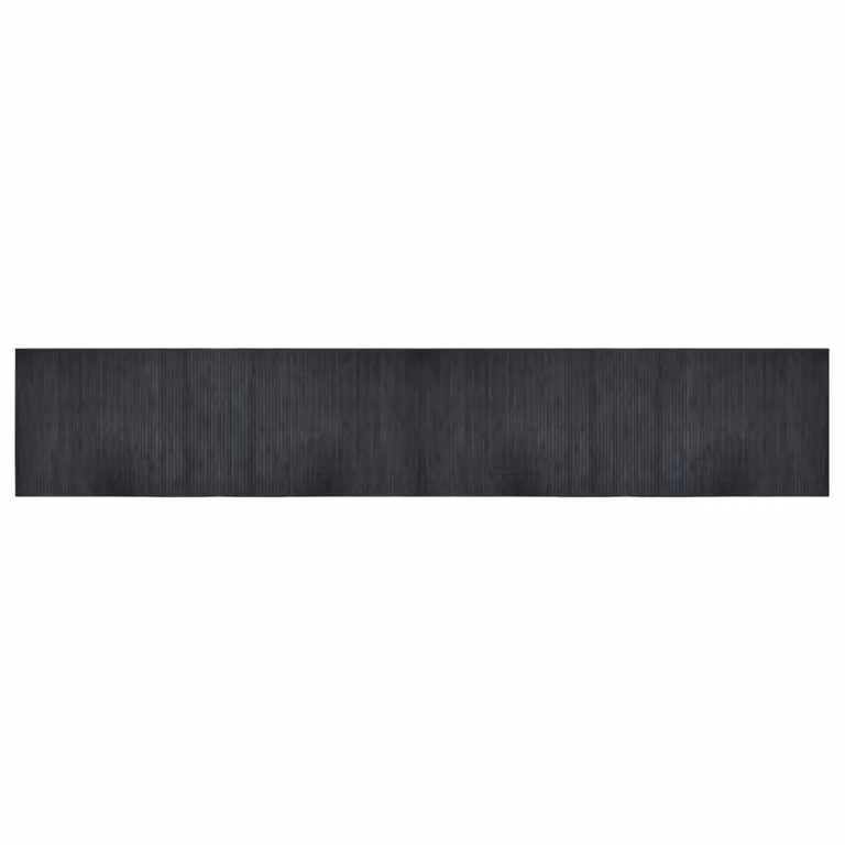 Alfombra rectangular de bambú y polipropileno vidaXL gris, antideslizante, An/P: 70 x 400 cm