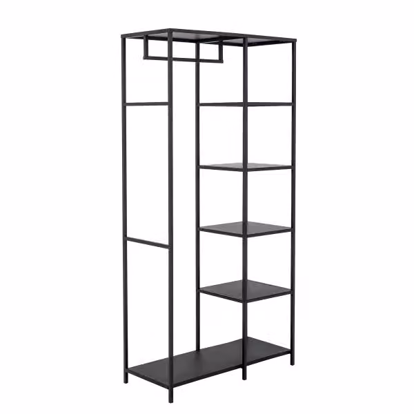 Perchero de metal negro Bloomingville con acabado mate An/P/Al: 40 x 40 x 183 cm