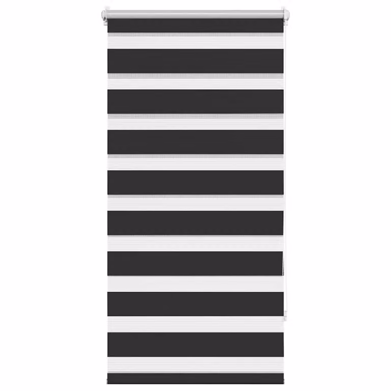 Estor cebra día y noche vidaXL con diseño de rayas en negro y blanco, An/Al: 60,9 x 120 cm
