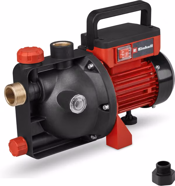 Bomba de jardín Einhell GC-GP 6050 Eco Plus de 600W con racores de latón en color rojo