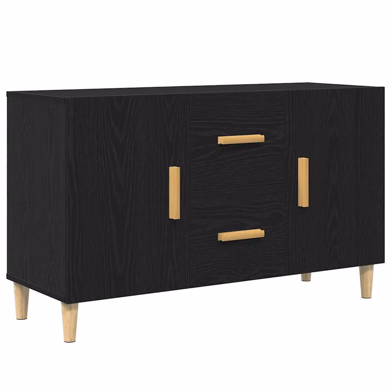 Aparador de madera de roble negro vidaXL An/P/Al: 100 x 36 x 60 cm