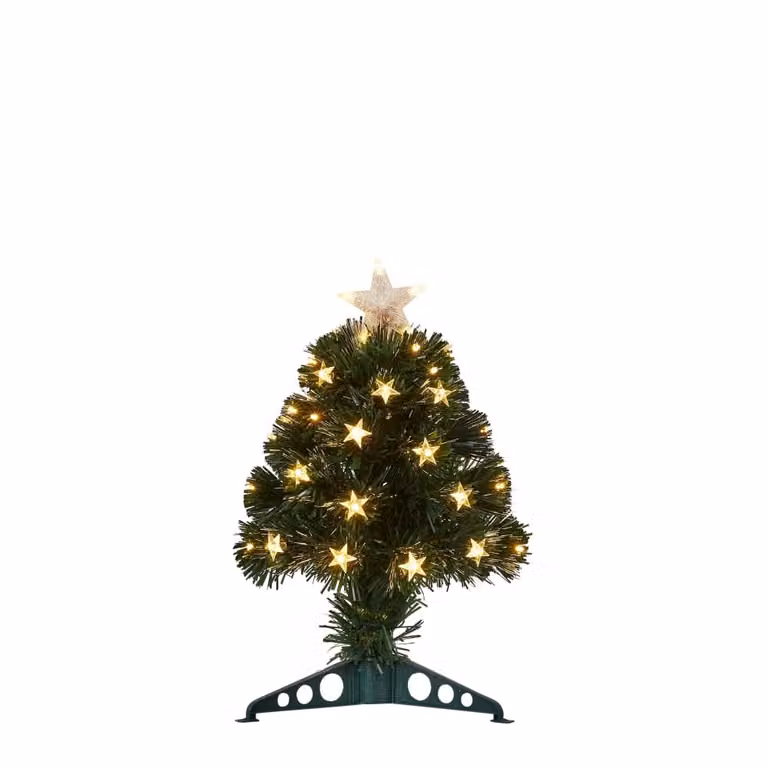 Árbol de Navidad Artificial Luca Lighting con Luces LED Blanco Cálido y Decoración de Cristal, Al x An x P: 45 x 25 x 25 cm