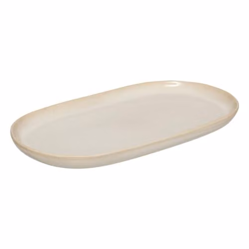 Plato de cerámica beige Secret de Gourmet Terre Inconnue An/P: 30 x 18 cm