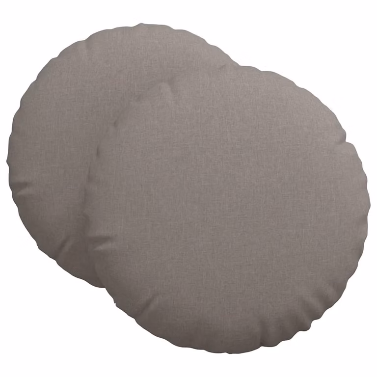 Set de 2 cojines para asiento redondos vidaXL en color gris, Ø60 x 21 cm