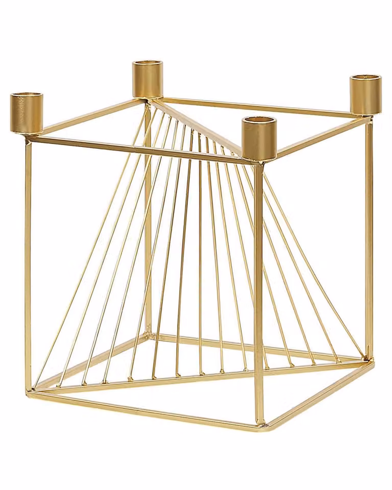 Candelero de metal Beliani dorado para mesa de 23 cm