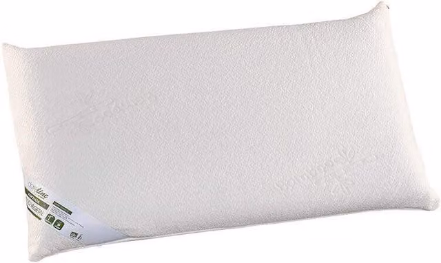 Almohada viscoelástica de Colchones Aznar con tejido de bambú, transpirable y lavable, color blanco
