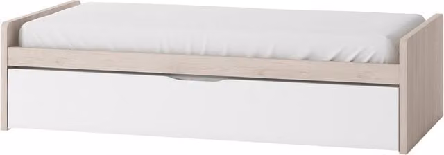 Cama nido Mio de El Corte Inglés con costados bajos en blanco y arena