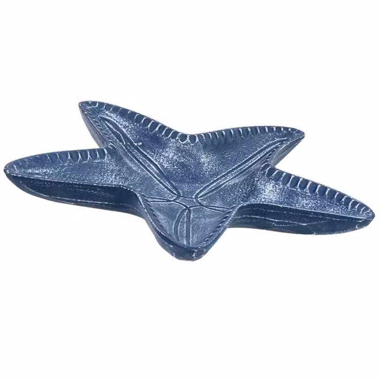 Bandeja decorativa de madera en forma de estrella azul WANDERLUST DECO An/P/Al: 40 x 39 x 5 cm