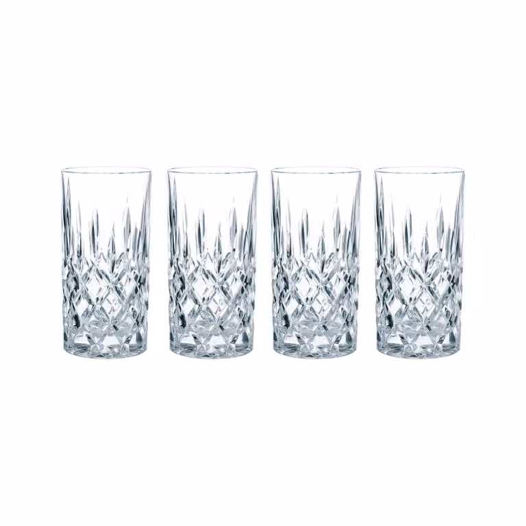 Pack de 4 vasos de cristal Noblesse de Nachtmann para long drink, transparentes, 375 ml