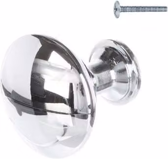 Tirador de pomo RiexTouch en zinc color plata con acabado cromado pulido para tus muebles