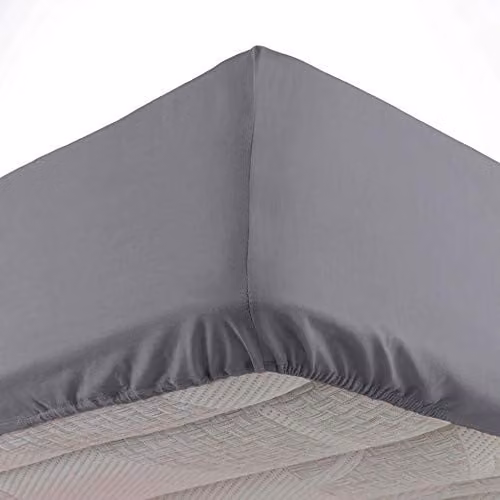 Sábana bajera de microfibra Douceur d'Intérieur para cama de matrimonio, color antracita, An/P/Al: 140 x 190 cm