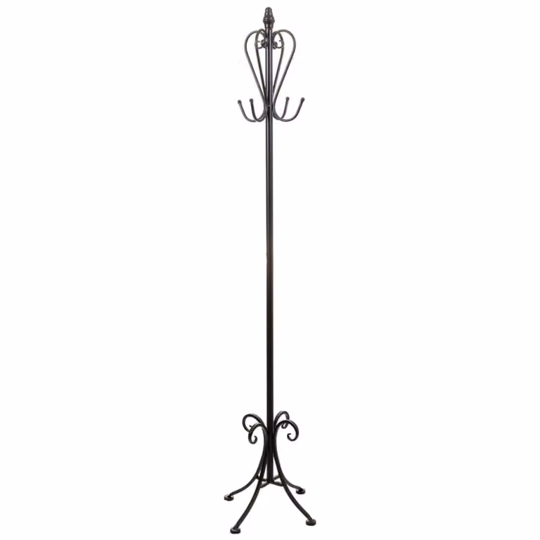 Perchero con paragüero de forja Wanderlust deco en color negro mate An/P/Al: 26 x 26 x 178 cm
