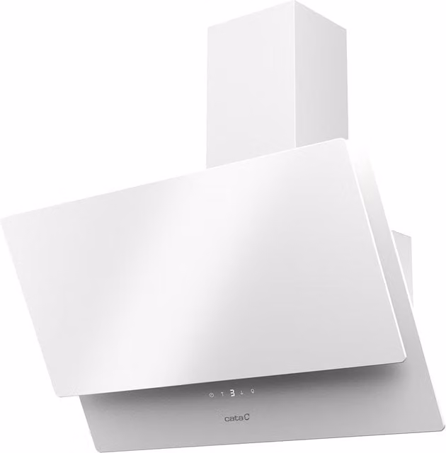 Campana extractora Cata Juno+ 7000 GWH blanca con control táctil, display digital y motor extra silencioso de 44 dB