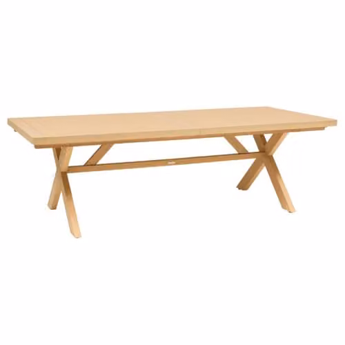 Mesa de jardín Xenia de Hesperide fabricada en eucalipto beige para 12 plazas