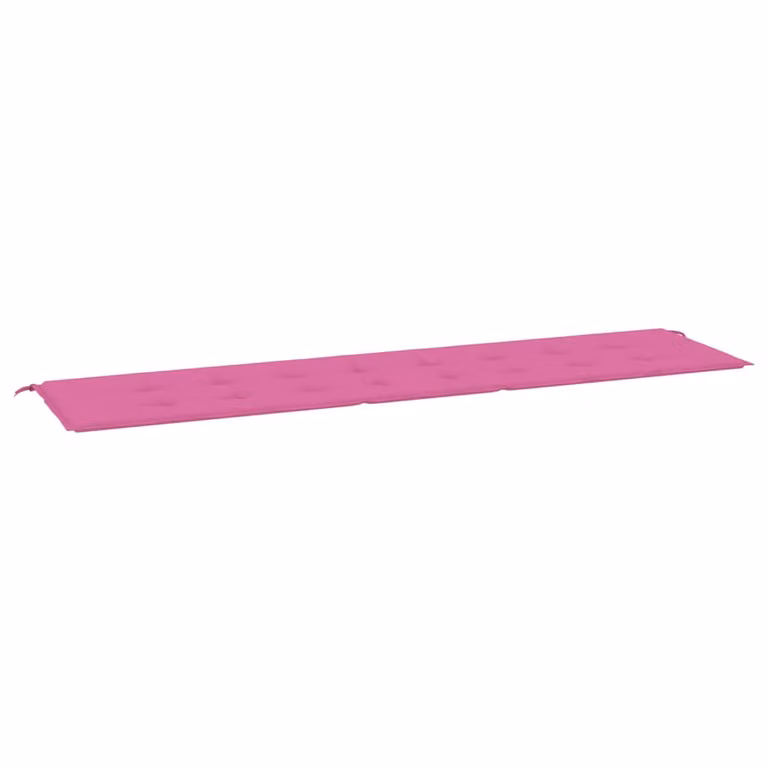 Cojín para banco de jardín vidaXL en color rosa, impermeable y transpirable, An/P/Al: 200 x 50 x 3 cm