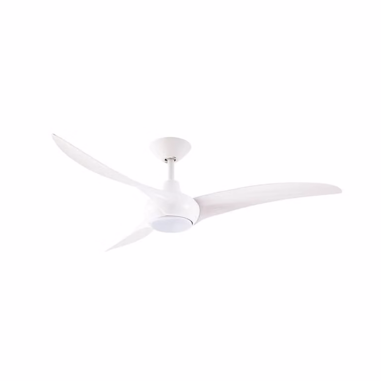 Ventilador de techo LED Briya Lindby blanco con mando a distancia y luz regulable, Ø 116 cm