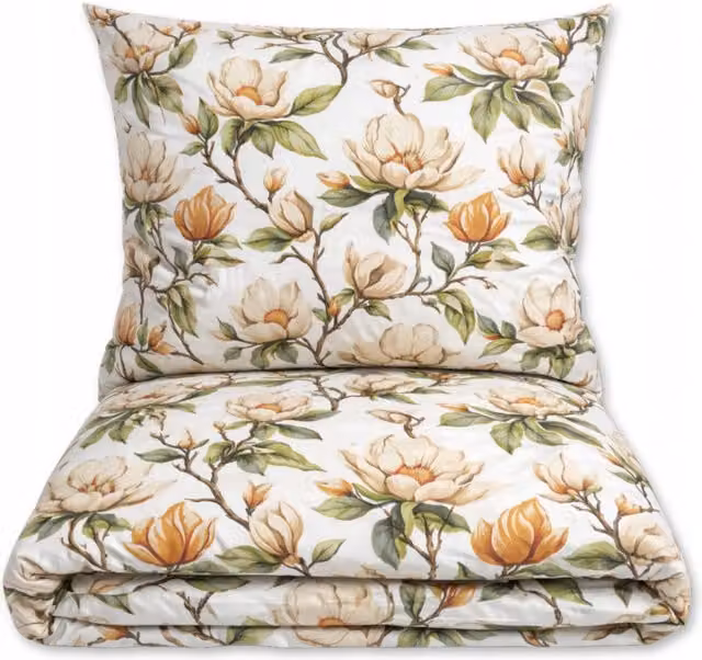 Juego de cama de 3 piezas Doratex con diseño floral multicolor y blanco, fabricado en 100% algodón de alta calidad, incluye funda nórdica de 160 x 200 cm y fundas de almohada de 50 x 70 cm, certificado Oeko-Tex Standard 100