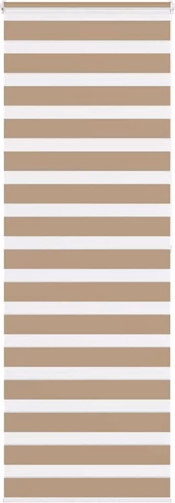 Estor cebra Syfax de poliéster en color marrón arena y beige, modelo día y noche, Ancho: 70,9 cm, Alto: 200 cm