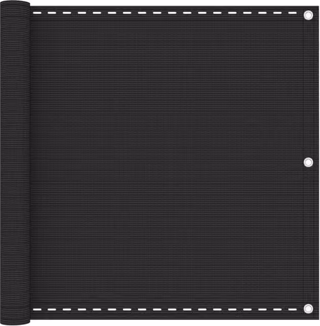 Toldo para balcón SYFAX de HDPE semitransparente, color gris antracita, An/Al: 90 x 600 cm