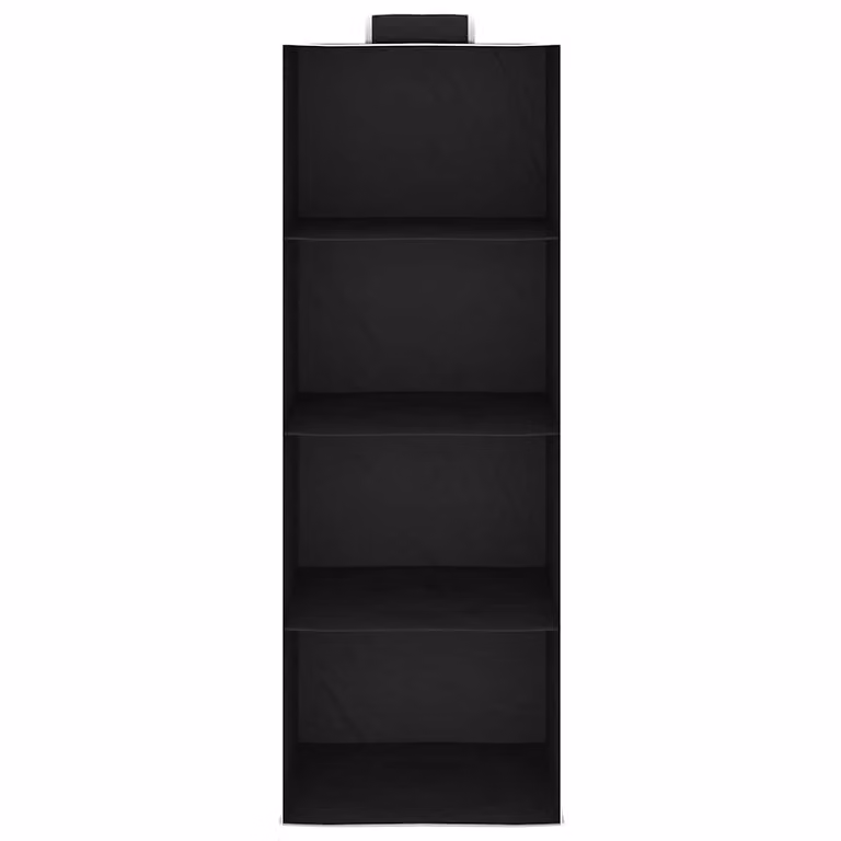 Pack de 2 organizadores de armario colgantes vidaXL con 4 estantes de tela y plástico en blanco o negro