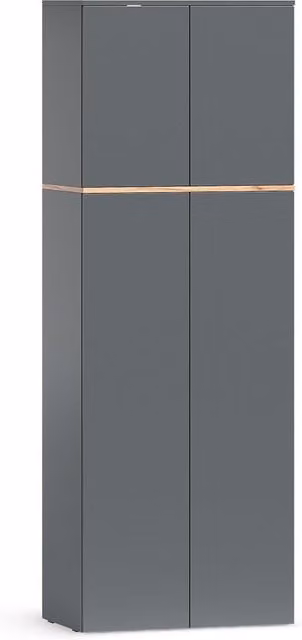 Armario alto Vicco Viktor para baño en antracita y roble dorado, An: 68 cm, Al: 52,52 cm, Al: 188,6 cm