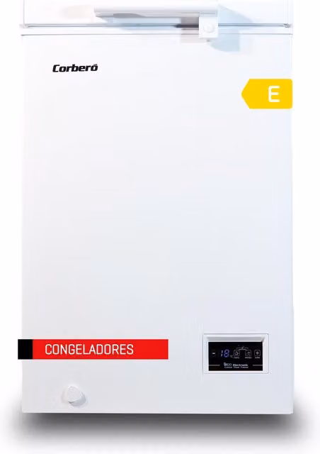 Congelador arcón Corberó Dual System blanco de 98 l con control electrónico, luz LED y 1 cesta