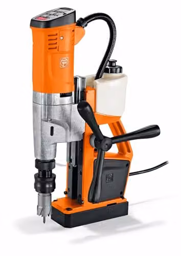 Máquina perforadora con imán universal FEIN KBU 35 MQW de 1100 W con corona hasta 35 mm y portaherramientas de cono Morse MK2