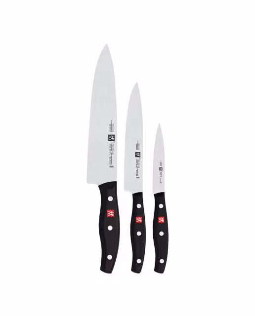 Juego de 3 cuchillos Zwilling Twin Pollux de acero inoxidable en color negro